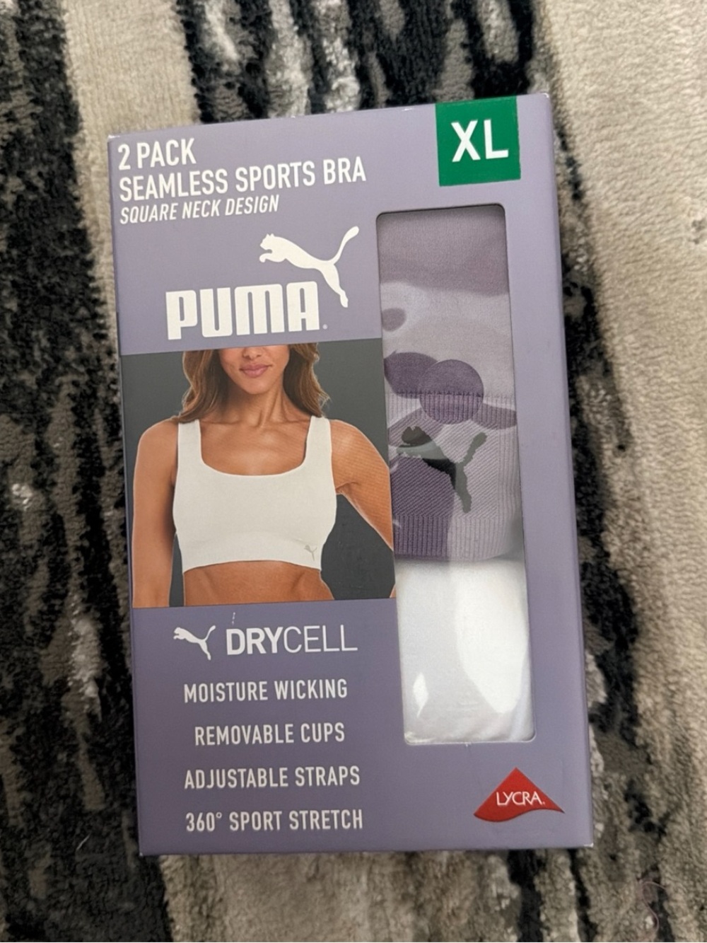 Puma Womens Seamless Drycell Sports Bra 2 Pack NWT Size XL X-LARGE